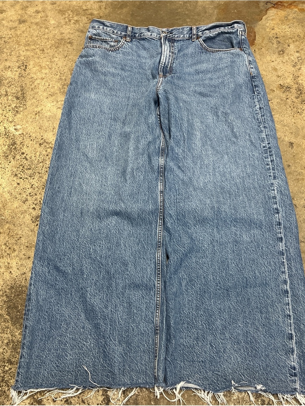 Abercrombie & Fitch Wide Leg Jeans Men’s 33 x 30 Medium Wash Baggy Heavyweight